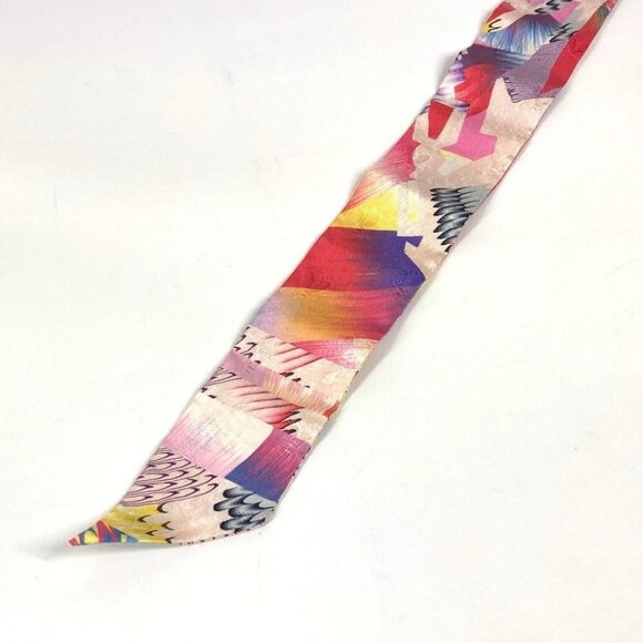 HERMES Twilly Twilly Kyoto Marble Scarf silk Multicolore Unused - Picture 8 of 15